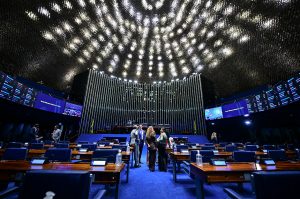 Plenário do Senado em uma das sessões de discussão da proposta. Foto: Ton Molina/Agência Senado