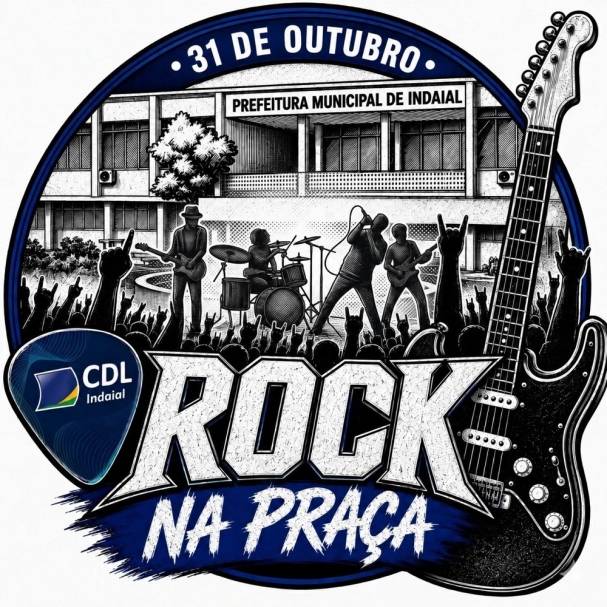Rock na Praça contará com música, gastronomia e feira de expositores em Indaial no sábado (31)